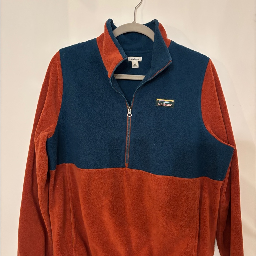 L.L.Bean Colorblock Fleece Pullover
